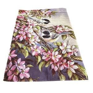 Chickadee Bird Garden Yard Flag Outdoors Spring Blossoms Flowers 40”x28”